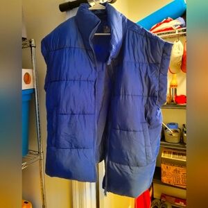 Free People Movement Ouffer Vest Blue XL